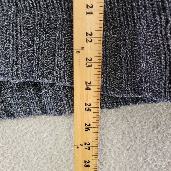 Orvis Sweater Size L Blue V Neck Chenille Velvet Soft Cozy Pullover Knit - Picture 9 of 9